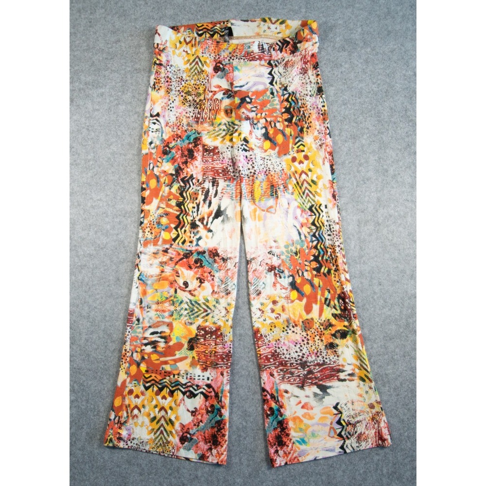 Nina J Couture Abstract Geometric Palazzo Pants Sz 8